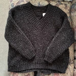 Crop knitted sweater